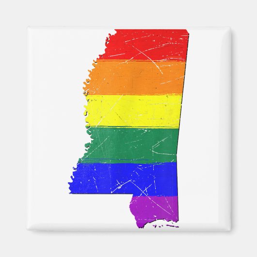 Mississippi Gay Pride Flag Magneet (Voorkant)