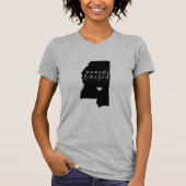 Mississippi Geboren en getogen State T-shirt (Voorkant)