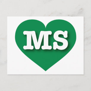 Mississippi Green Heart - Ik hou van MS Briefkaart