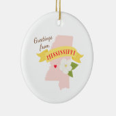 Mississippi Greetings Keramisch Ornament (Rechts)