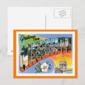 Mississippi Greetings Vintage Travel Briefkaart (Voorkant / Achterkant)