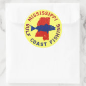 Mississippi Gulf Coast Vist Ronde Sticker (Tas)