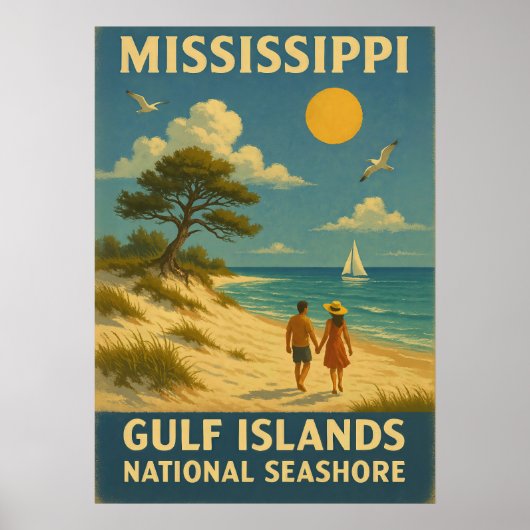 Mississippi Gulf Islands National Seashore V01 Poster (Voorkant)