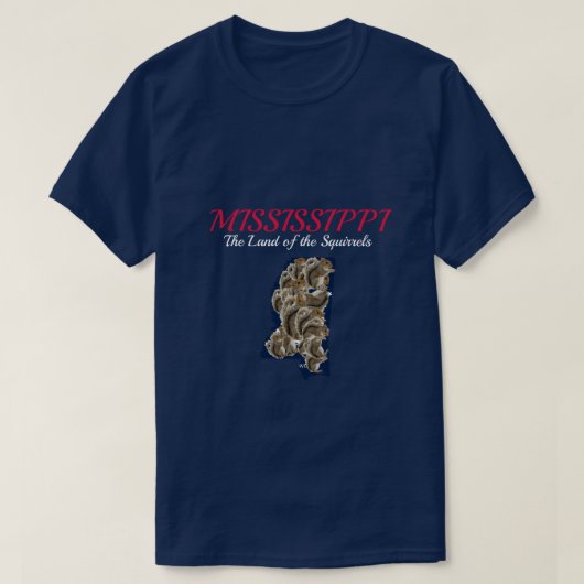 Mississippi: Het Land van de Eekhoorns T-shirt (Design voorkant)
