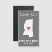 Mississippi Home State Love with Custom Heart (Voorkant / Achterkant)