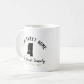 Mississippi Home Sweet Home Familie Monogram Mok (Voorkant links)