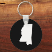 Mississippi in het wit en zwart sleutelhanger (Voorkant)