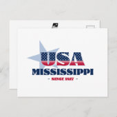 Mississippi in rood, wit en blauw Briefkaart (Voorkant / Achterkant)