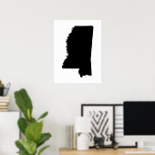 Mississippi in zwart en wit poster (Thuiskantoor)