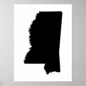 Mississippi in zwart-wit poster (Voorkant)