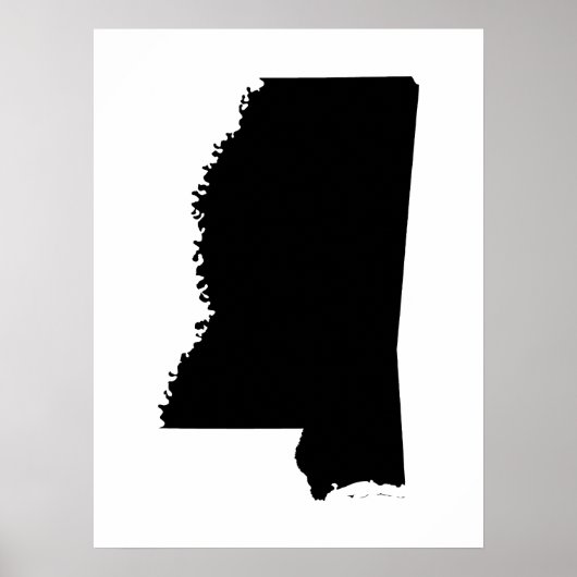 Mississippi in zwart-wit poster (Voorkant)