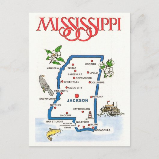 Mississippi Kaart (Voorkant)