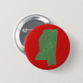 Mississippi Kaart Button (Voorkant /achterkant)
