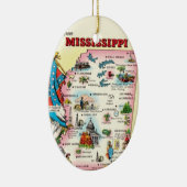 Mississippi Kaart Keramisch Ornament (Rechts)