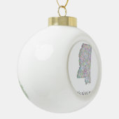 Mississippi-kaart Keramische Bal Ornament (Links)