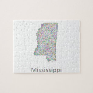 Mississippi-kaart Legpuzzel