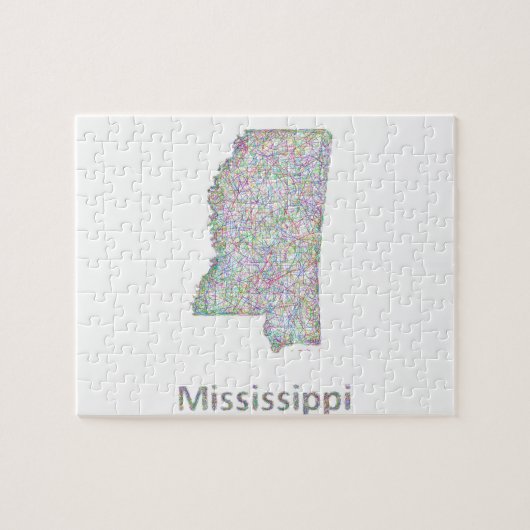 Mississippi-kaart Legpuzzel (Horizontaal)