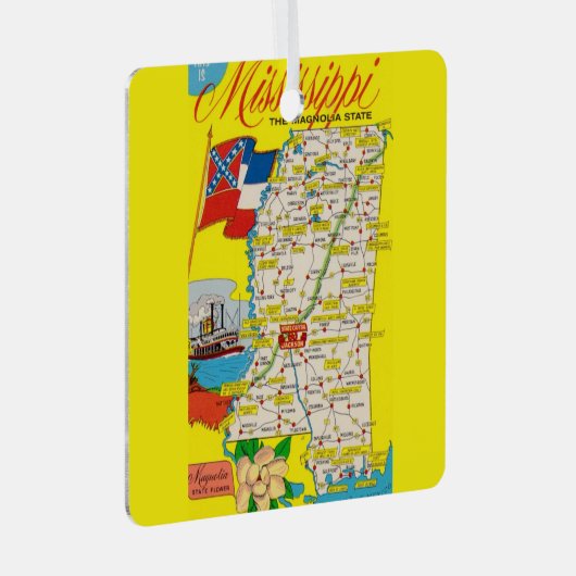  Mississippi Kaart Ornament (Voorkant Rechts)