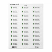 Mississippi Kaart Retouradres Label (Full Sheet)