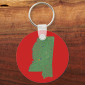 Mississippi Kaart Sleutelhanger (Voorkant)