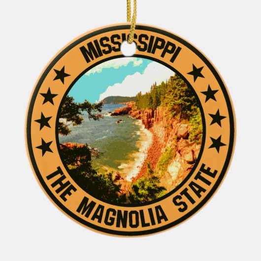 Mississippi Keramisch Ornament (Voorkant)