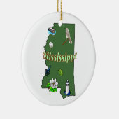 Mississippi kerstboomversiering keramisch ornament (Rechts)