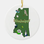Mississippi kerstboomversiering keramisch ornament (Voorkant)