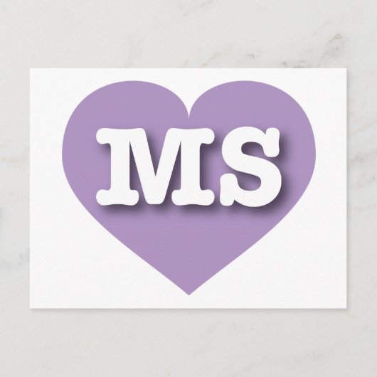 Mississippi Lavender Heart - Ik hou van MS Briefkaart (Voorkant)