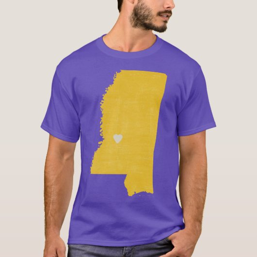 Mississippi Liefde in Geel Oversized T-shirt (Voorkant)