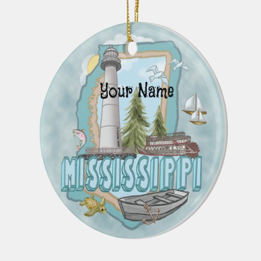Mississippi Lighthouse ornament (Links)
