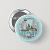 Mississippi Lighthouse pin-knop Ronde Button 5,7 Cm (Voorkant /achterkant)