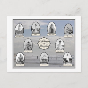 Mississippi Lighthouses-Beach scène Briefkaart