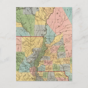 Mississippi, Louisiana, Arkansas Briefkaart