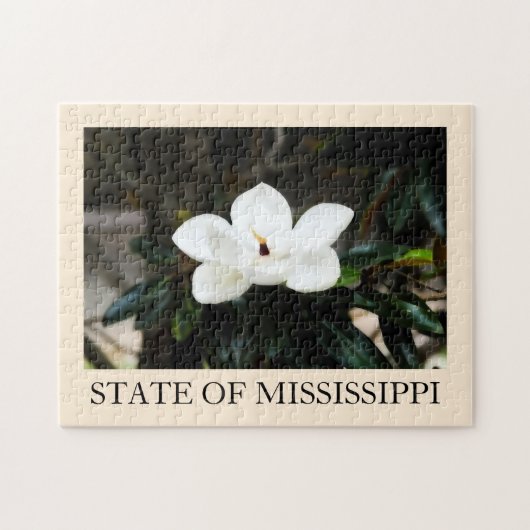Mississippi magnolia flower puzzle legpuzzel (Horizontaal)