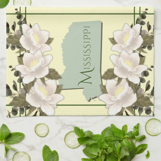 Mississippi Magnolia Kitchen Towel Theedoek (Gevouwen)