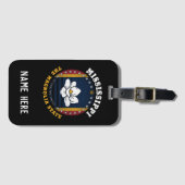 MISSISSIPPI MAGNOLIA STATE FLAG BAGAGELABEL (Voorkant (horizontaal))