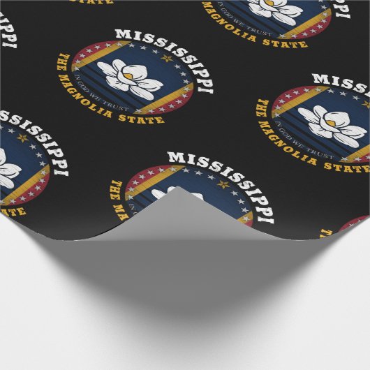 MISSISSIPPI MAGNOLIA STATE FLAG CADEAUPAPIER (Hoek)