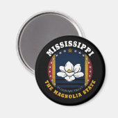 MISSISSIPPI MAGNOLIA STATE FLAG MAGNEET (Voorkant / Achterkant)