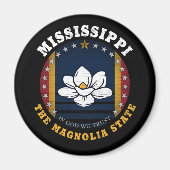 MISSISSIPPI MAGNOLIA STATE FLAG MAGNEET (Voorkant)