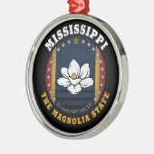 MISSISSIPPI MAGNOLIA STATE FLAG METALEN ORNAMENT (Links)