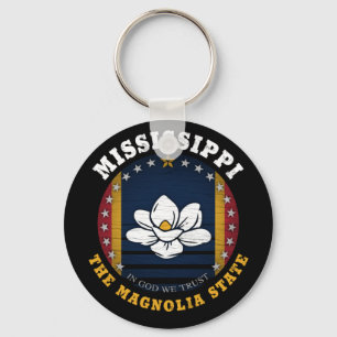 MISSISSIPPI MAGNOLIA STATE FLAG SLEUTELHANGER