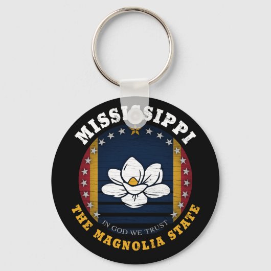 MISSISSIPPI MAGNOLIA STATE FLAG SLEUTELHANGER (Voorkant)