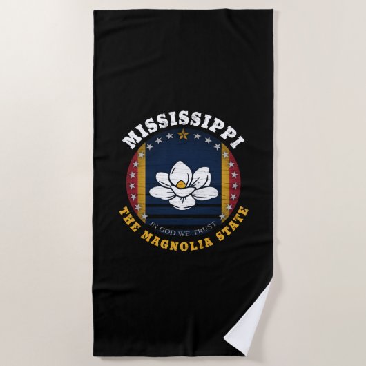 MISSISSIPPI MAGNOLIA STATE FLAG STRANDLAKEN (Voorkant)