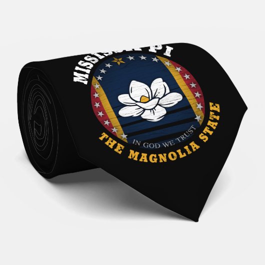 MISSISSIPPI MAGNOLIA STATE FLAG STROPDAS (Opgerold)