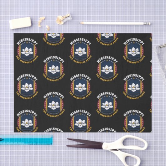 MISSISSIPPI MAGNOLIA STATE FLAG TISSUEPAPIER (Craft)