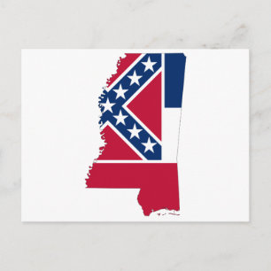 MISSISSIPPI MAP BRIEFKAART