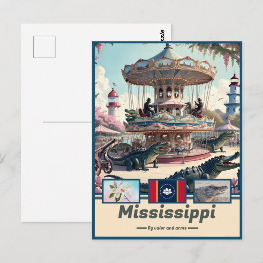 Mississippi Marvels & Motto Briefkaart (Voorkant / Achterkant)