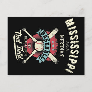 Mississippi Meridian Baseball Briefkaart