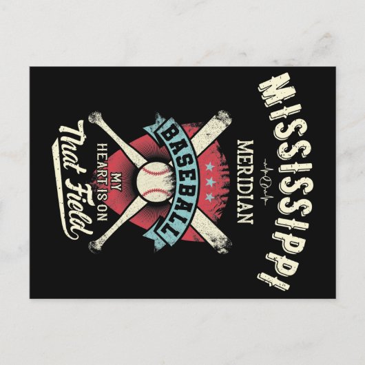 Mississippi Meridian Baseball Briefkaart (Voorkant)