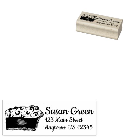 Mississippi MS Chocolate Mud Pie Mudpie Slice Food Rubberstempel (Gestempeld)